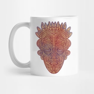 Female Wooden Mask Mug